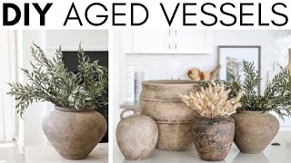 DIY AGED VESSELS  THRIFT FLIP  FAUX ANTIQUE EFFECT [upl. by Jacquenette]