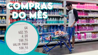 COMPRAS DO MÊS COMPLETA MORANDO SOZINHO  QUANTO EU GASTEI [upl. by Lyckman]