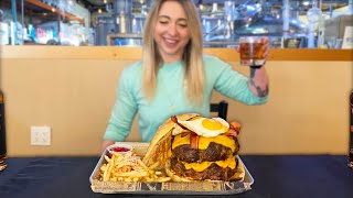 5050 Belly Buster Burger Challenge [upl. by Vins]