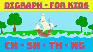 Digraph for Kids  CH SH TH NG  Phonics Song for Kids  Step to Learn [upl. by Azzil]