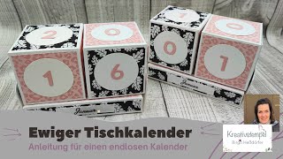 Anleitung Ewiger Tischkalender  Youtube Hop Team Kreativstempel [upl. by Raynold157]