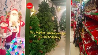 Elco Market Bandra Christmas Shopping Christmas Tree Mumbai Music17305 [upl. by Anilev]