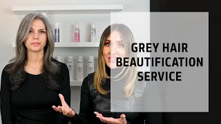 Natural Grey Hair Beautification Service  Goldwell Education Plus [upl. by Nuahsed897]