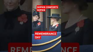 DUCHESS SOPHIE COMFORTS CATHERINE REMEMBRANCE SUNDAY REMEMBRANCE DAYbritishroyalfamily CATHERINEfy [upl. by Fortna]