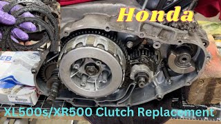 How to change a Clutch on a 1979 Honda XL500S 1980 1981 1982 1983 XR500 [upl. by Kassandra]