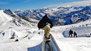 Park Snowboarding with EPIC Views in Austria [upl. by Maryrose]