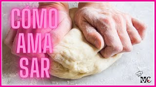 CÓMO AMASAR  APRENDE A HACER PIZZA CASERA SIN LEVADURA  CLASE 8 CURSO DE COCINA [upl. by Direj]