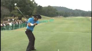 Shingo Katayama  swing vision 20071025 ABC Championship Golf Tournament [upl. by Ymmaj]