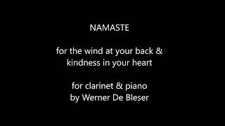 Namaste for clarinet amp piano  Werner De Bleser [upl. by Harac]