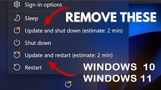 How to Remove Update amp Restart in Windows 10  Windows 11 [upl. by Sheryl]