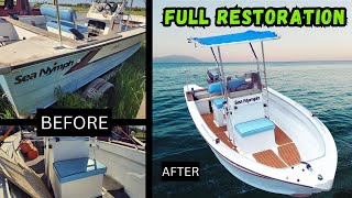 Aluminum Boat Restoration  Ultimate Transformation START TO FINISH [upl. by Bollinger]