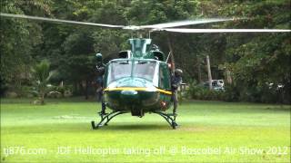 Boscobel Jamaica Airshow 2012  Jamaica Defense Force JDF Helicopter Taking Off [upl. by Rowe]