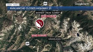 Avalanche closes highway 21 at Grandjean Junction [upl. by Beane856]