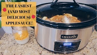 HOW TO MAKE CROCKPOT APPLESAUCE 2018  EASY HOMEMADE APPLESAUCE RECIPE 2018 [upl. by Dorella]