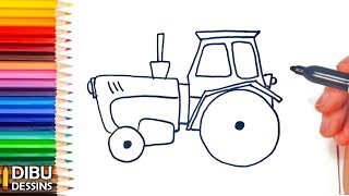 Comment dessiner un Tracteur  Dessin de Tracteur [upl. by Affay]