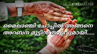 Really Heart Touching Malayalam Album Sad Song With Lyrics  മൈലാഞ്ചി ചോപ്പിൽ whatsapp Video Status [upl. by Ibur111]