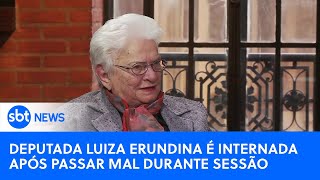 Deputada Luiza Erundina é internada após passar mal em sessão  SBTNewsnaTV 060624 [upl. by Chemar388]