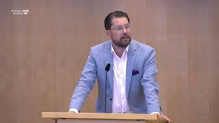 quotSverigedemokraterna är det EUkritiska alternativetquot – Jimmie Åkesson [upl. by Eliathas766]