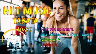 HIIT WORKOUT MUSIC  4020  POP MUSIC  featBruno Mars Macklemore amp Ryan LewisMaroon 5Lil Nas X [upl. by Neiht]