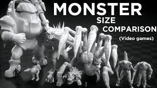 Video game MONSTERS Size COMPARISON 👹 3D Animation [upl. by Viviana]