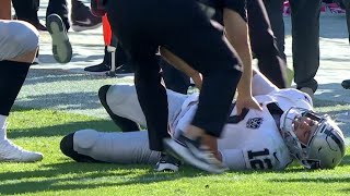 Aidan OConnell Suffers Serious Leg Injury vs Buccaneers Carted Off [upl. by Benetta859]