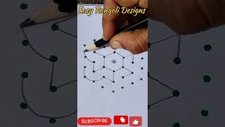 Easy Rangoli Designsrangolimuggulukolampoo kolamyt Shorts 1000subscriber 1million artsimple [upl. by Suiddaht]