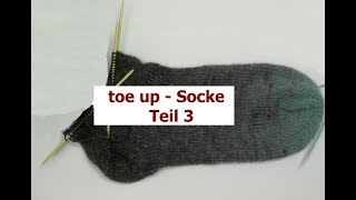 Socken stricken Teil 3  toe up  EINFACH von der Spitze aus  mit Veronika Hug [upl. by Airekal942]