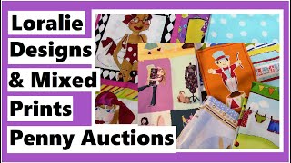 Loralie Designs amp Mixed Cotton Remnants Panels and Scraps  Penny Auctions on eBay [upl. by Kcirrej]