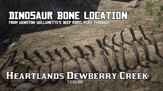 Heartlands Dewberry Creek  Dinosaur Bone Location RDRII [upl. by Kentigerma]