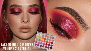 JACLYN HILL x MORPHE VOLUME 2 PALETTE TUTORIAL  REVIEW [upl. by Napra]