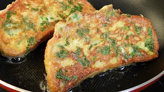 Quick savory french toast  Simple Cooking [upl. by Aihseyn]