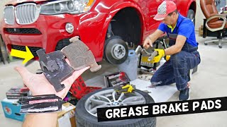 HOW TO GREASE BRAKE PADS ON BMW [upl. by Akehs]