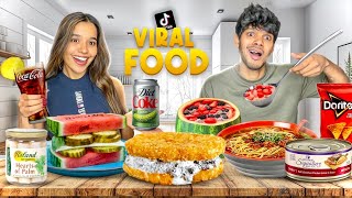 Trying New TikTok Viral Food Trends 🍕🤤 Yash and Hass part3 [upl. by Ilan630]