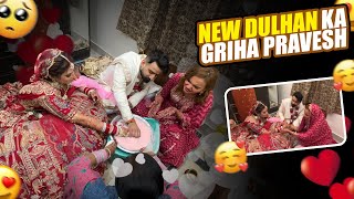 NAYI DULHAN KA GRIHA PRAVESH❤️👣  SURPRISE MILGYA😍🎁  RITUAL AFTER WEDDING🧿  ​⁠​⁠RajatSwatiVlogs [upl. by Jelena900]