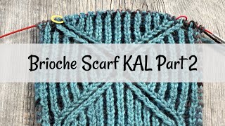 Brioche Scarf KAL Part 2 [upl. by Figone]