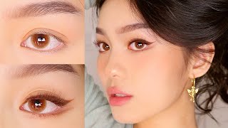 EYELIFT MAKEUP FOR DOWNTURNED EYES HOODED ASIAN EYES 💫 Jessica Vu [upl. by Aisac685]