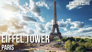 Eiffel Tower Paris Elevator Ride Top Floor 360° Panorama View  🇫🇷 France 4K HDR Walking Tour [upl. by Ailecec]