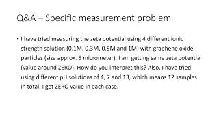 Measuring zeta potential  a specific measurement problem [upl. by Yves]