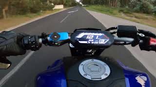 Yamaha MT07 Akrapovic Sound Ride after work 😎 [upl. by Kiryt372]