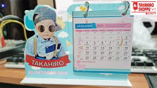 KEREN Cara Bikin Kalender Meja Duduk Sendiri Custom [upl. by Letnom]