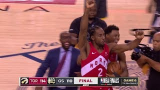 Final Seconds of 2019 NBA Finals Game 6  Toronto Celebration  Raptors vs Warriors [upl. by Ttocs]