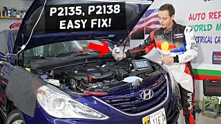 HYUNDAI SONATA CODE P2135 P2138 ENGINE LIGHT ON FIX [upl. by Mona]