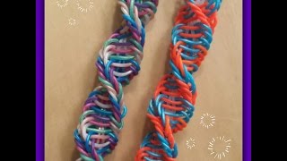 New quotHelicoidquot Hook Only Rainbow Loom BraceletHow To Tutorial [upl. by Wendin697]