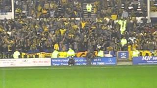 Everton fans applaude the AEK Athens fans at Goodison Park [upl. by Starobin872]