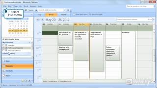 How to print a calendar with Outlook 2007 [upl. by Oiralednac]