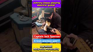 Johnny Depp playing guitar🎸A greatest Hollywood star💫 Captain Jack Sparrow👨‍✈️shorts [upl. by Nagoh]