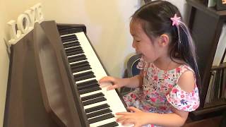 Creep Radiohead best acoustic rendition by MaleaEmma 6 years old  piano version [upl. by Ynolem]