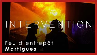 Feu dentrepôt à Martigues [upl. by Notsgnik]