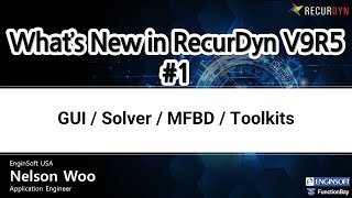 Whats New in RecurDyn V9R5 1  GUISolverMFBDToolkits [upl. by Eedeed]