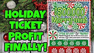 FINALLY A GOOD WIN ON THE PA LOTTERY 500000 MERRY MINT SCRATCH OFF TICKETS scratchers [upl. by Sorcim725]